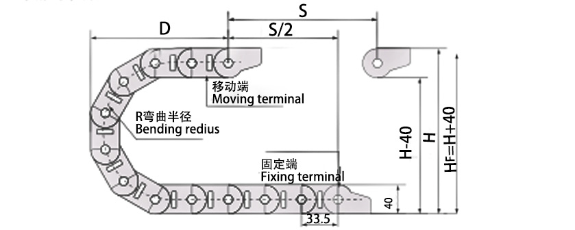 25高负载型拖链参数图